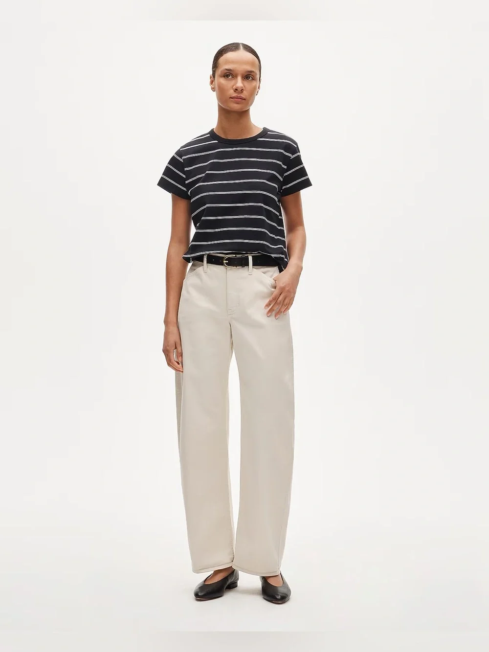 J.Crew Zoe barrel pant in chino in natural